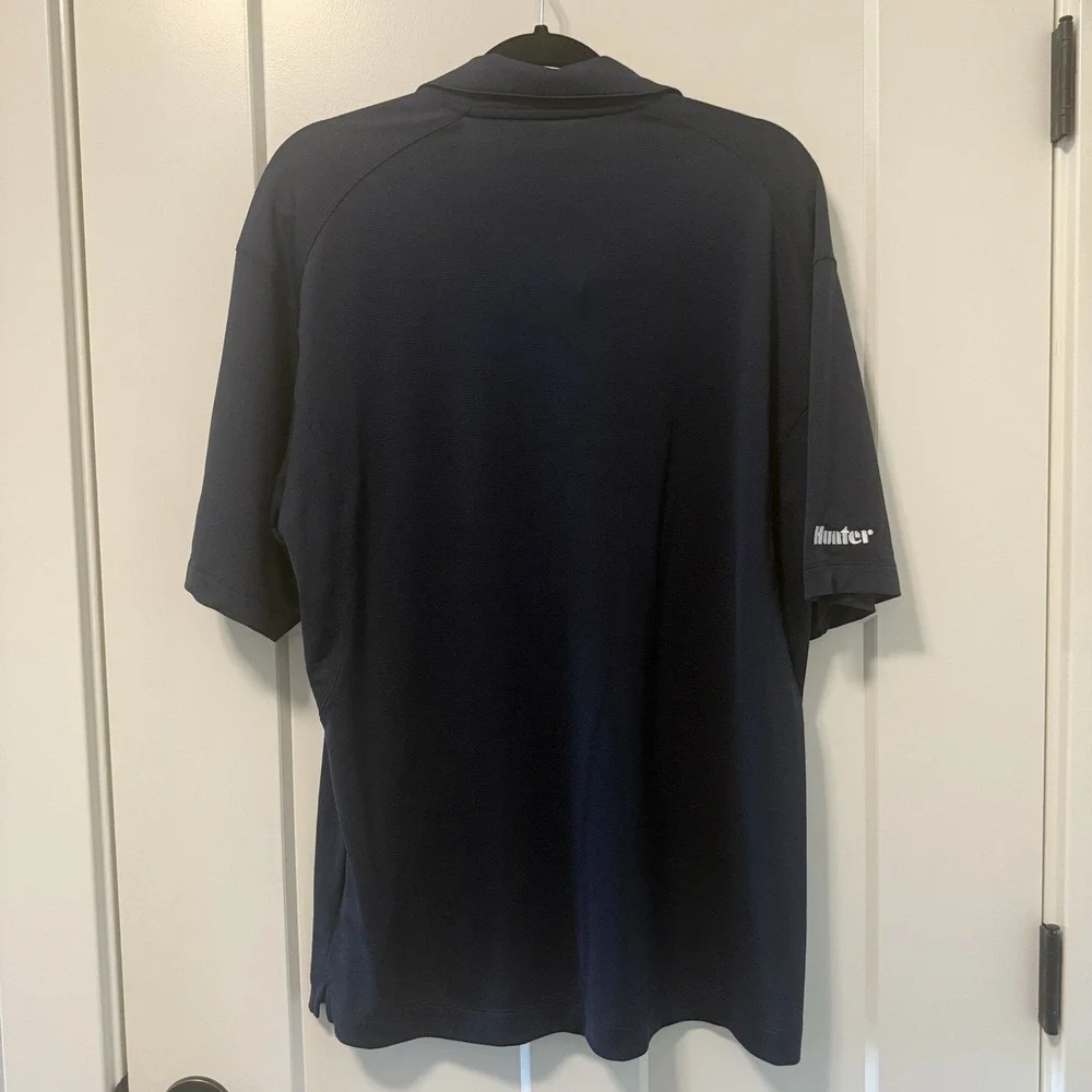 Nike Golf Dri-Fit Mens Size‎ Large Navy Polo Shirt Collared Embroidered Hunter
